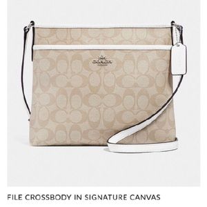 Coach file crossbody in signature canvas
